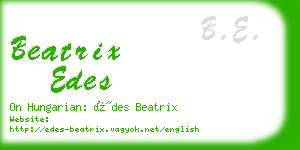 beatrix edes business card